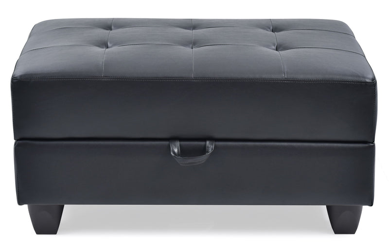 Contemporary upholstered storage ottoman by Glory Furniture with a sleek, stylish design and hidden storage compartment.