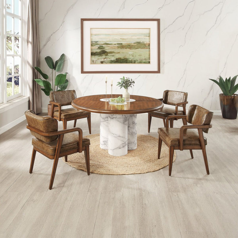 Harvey - Arm Chair (Set of 2) - Brown - R&R Furniture Gallery (Fountain Valley, CA)