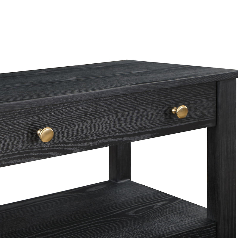 Danielle - 2 Drawer Nightstand - Black - R&R Furniture Gallery (Fountain Valley, CA)