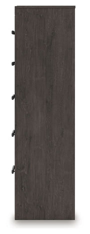 Prendonea - Five Drawer Chest - Charcoal - R&R Furniture Gallery (Fountain Valley, CA)