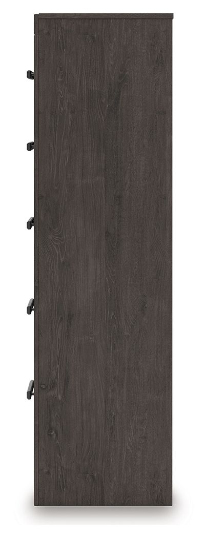 Prendonea - Five Drawer Chest - Charcoal - R&R Furniture Gallery (Fountain Valley, CA)