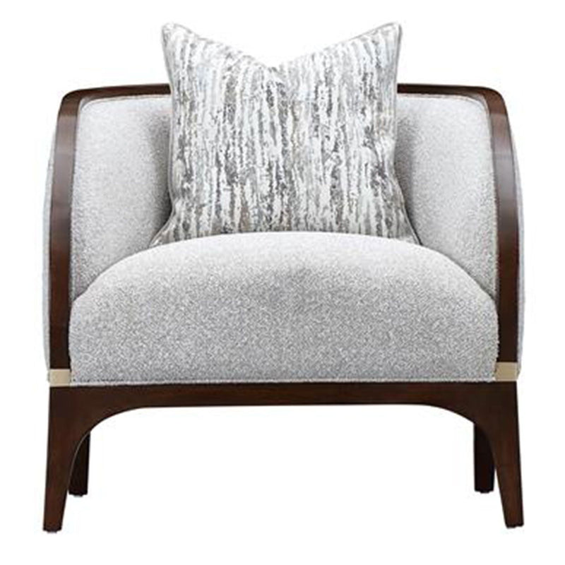 Houston - Matching Chair - Pebble / Walnut - R&R Furniture Gallery (Fountain Valley, CA)