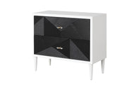 Dubni - Accent Table - White & Black - R&R Furniture Gallery (Fountain Valley, CA)