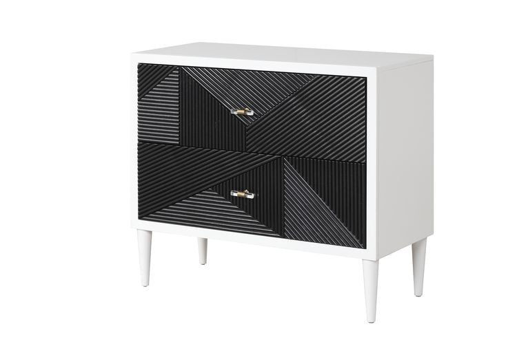 Dubni - Accent Table - White & Black - R&R Furniture Gallery (Fountain Valley, CA)