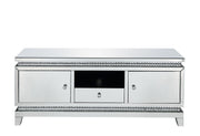 Lotus - TV Stand - Mirrored, Faux Ice Cube Crystals - R&R Furniture Gallery (Fountain Valley, CA)