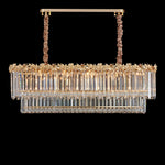 Marquise - 16-Light Rectangular Chandelier - Gold