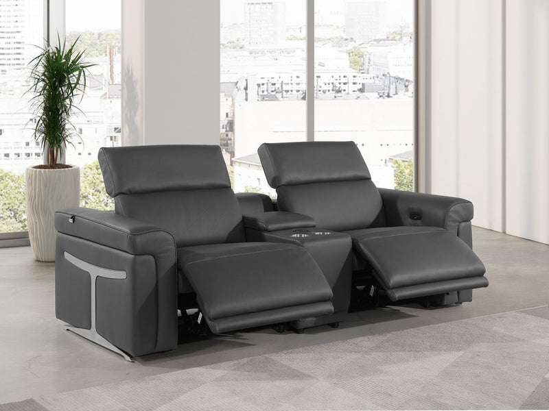 1126 - 3-Piece Modular Power Reclining Loveseat In With 2 Power Recliners & Power Headrests