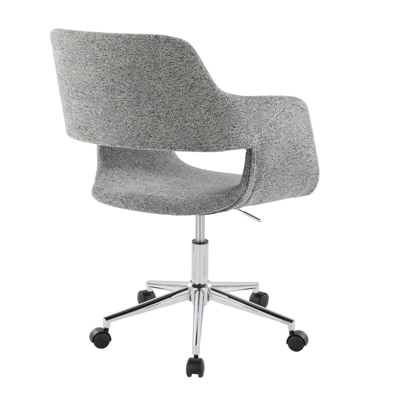 Lumi Source Margarite contemporary office task chair with black cushioned seat and ergonomic design for modern workspace.