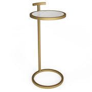 Brook - C Side Table - White / Gold - R&R Furniture Gallery (Fountain Valley, CA)