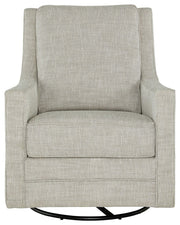 Kambria - Swivel Glider Accent Chair - Fog - R&R Furniture Gallery (Fountain Valley, CA)