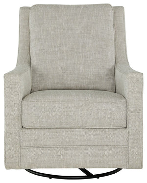 Kambria - Swivel Glider Accent Chair - Fog - R&R Furniture Gallery (Fountain Valley, CA)