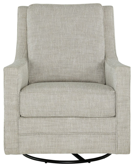 Kambria - Swivel Glider Accent Chair - Fog - R&R Furniture Gallery (Fountain Valley, CA)