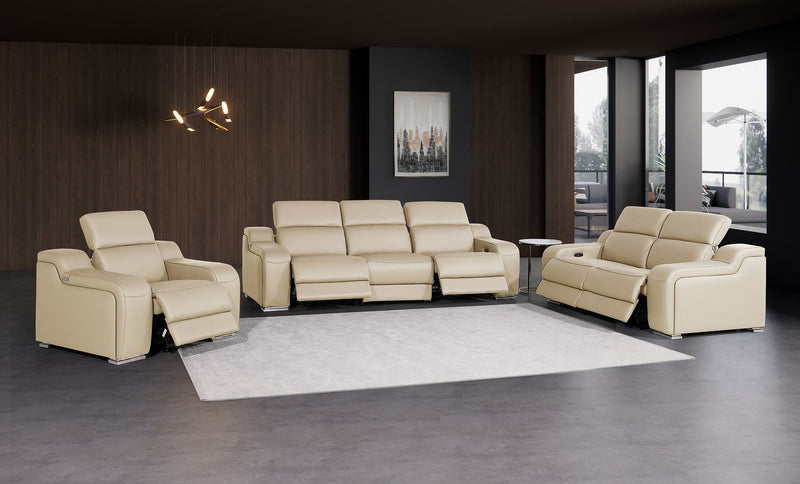 1116 - 6-Piece Modular Power Reclining Sofa, Loveseat & Chair Set In With 5 Power Recliners & Power Headrests