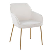 Pair of Lumi Source Daniella contemporary dining chairs with sleek design and cushioned seats, set of two for modern dining rooms.