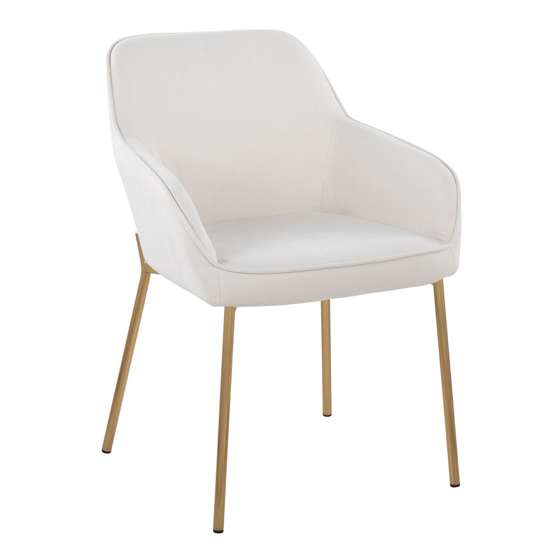 Pair of Lumi Source Daniella contemporary dining chairs with sleek design and cushioned seats, set of two for modern dining rooms.