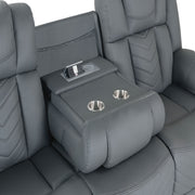 Raize - 10 Power Reclining Sofa With DDT, WC And LED - Gray - R&R Furniture Gallery (Fountain Valley, CA)