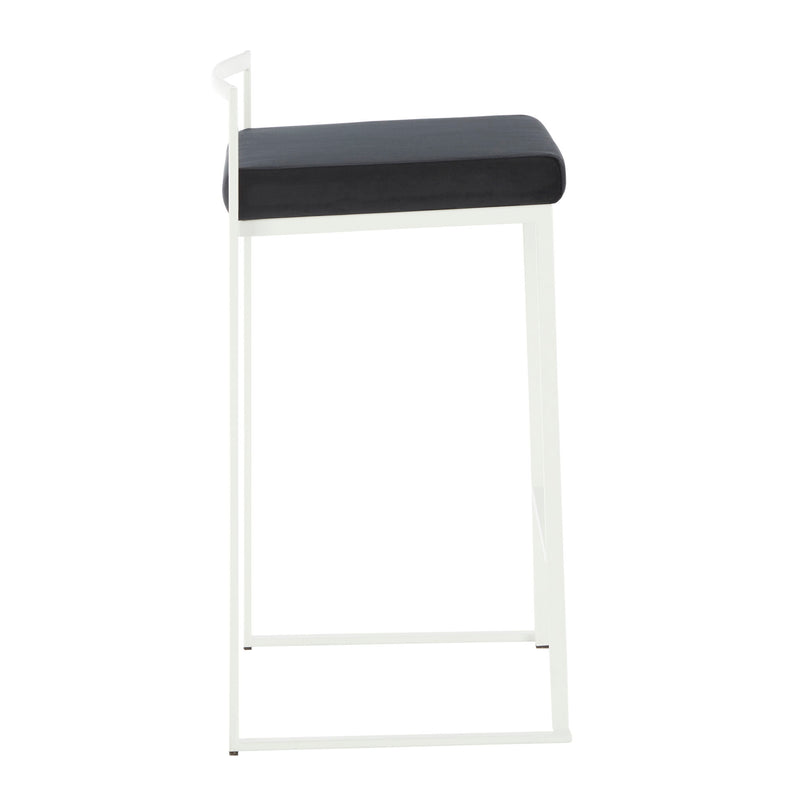 Lumi Source Fuji stackable counter stool set featuring sleek contemporary design with simple elegance and wooden finish.