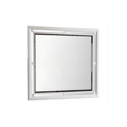 Silver Champagne Alana mirror by Glory Furniture featuring a sleek, modern design with a reflective glass surface.