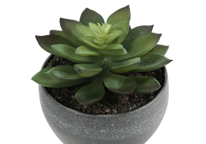 Set of 3 artificial succulent plants by 8th Street, featuring realistic green and textured foliage in small decorative pots.