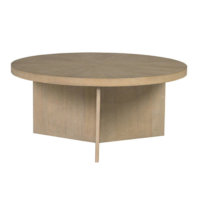 Round Coffee Table With Solid Veneer Top - R&R Furniture Gallery (Fountain Valley, CA)