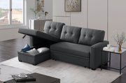 Upholstered Pull Out Sectional Sofa With Chaise - R&R Furniture Gallery (Fountain Valley, CA)
