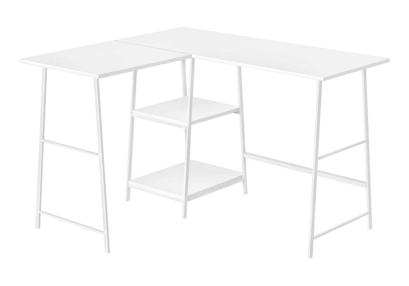 Computer Desk, Home Office, Corner, Storage Shelves, L Shape, Work, Laptop, Contemporary, Modern - Base - R&R Furniture Gallery (Fountain Valley, CA)