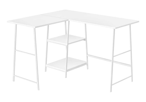 Computer Desk, Home Office, Corner, Storage Shelves, L Shape, Work, Laptop, Contemporary, Modern - Base - R&R Furniture Gallery (Fountain Valley, CA)