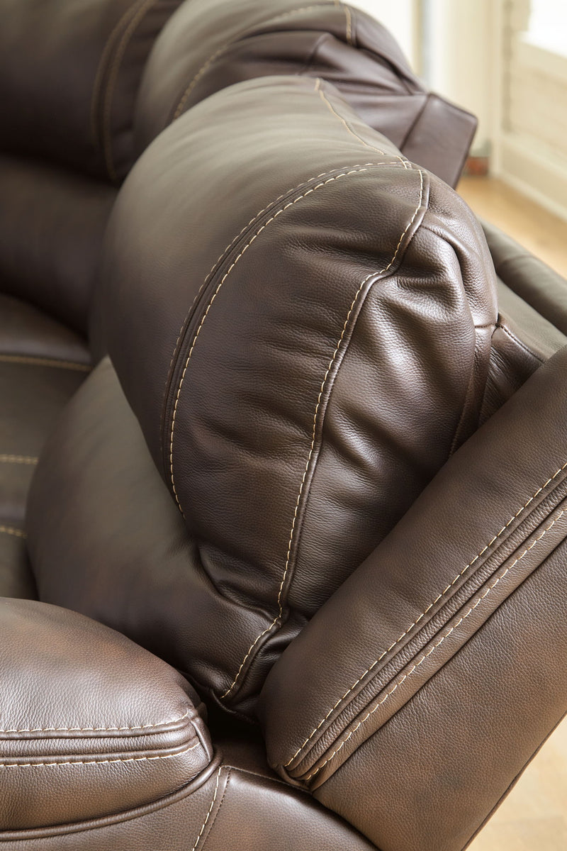 Dunleith - Zero Wall Recliner w/PWR HDRST - Chocolate - R&R Furniture Gallery (Fountain Valley, CA)