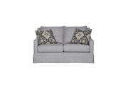 Loveseat With Skirt And Reversable Cushions And 2 Pillows - Light Gray - R&R Furniture Gallery (Fountain Valley, CA)