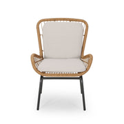 Outdoor Wicker Club Chair With Cushions (Set of 2) - R&R Furniture Gallery (Fountain Valley, CA)
