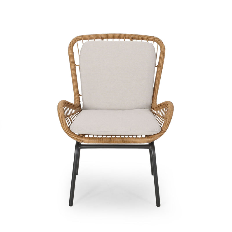 Outdoor Wicker Club Chair With Cushions (Set of 2) - R&R Furniture Gallery (Fountain Valley, CA)