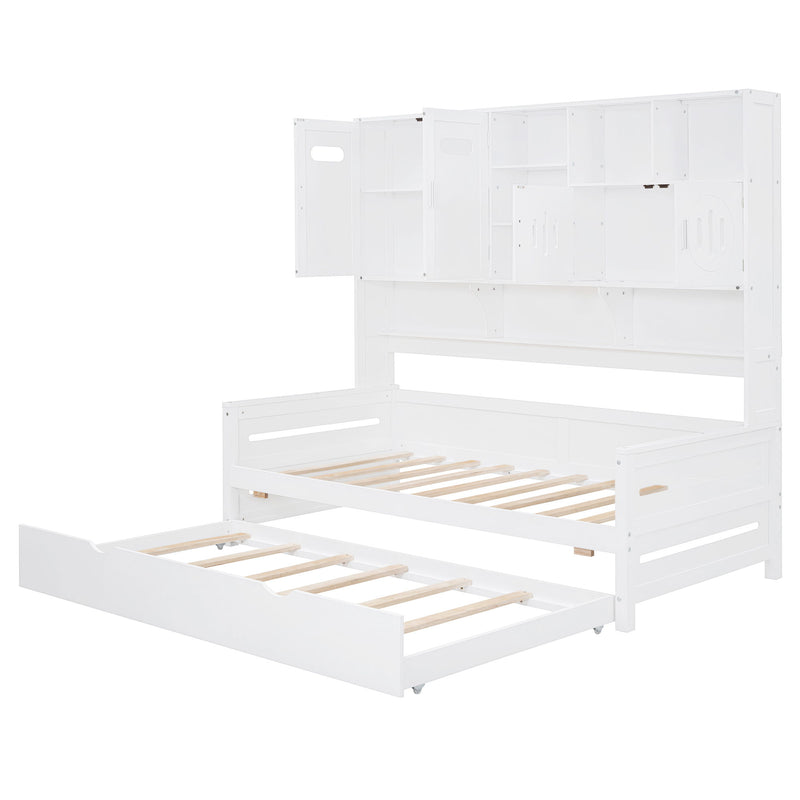 Daybed With All-In-One Cabinet And Shelf - R&R Furniture Gallery (Fountain Valley, CA)