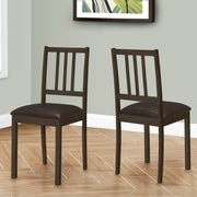 Dining Chair, Side, Upholstered For Dining Room, Transitional (Set of 2) - Brown - R&R Furniture Gallery (Fountain Valley, CA)