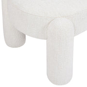 Hugo - Oval Fully Upholstered Bench - Milk Cream White - R&R Furniture Gallery (Fountain Valley, CA)