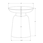 Drum Accent Side Table, Hammered Texture - R&R Furniture Gallery (Fountain Valley, CA)