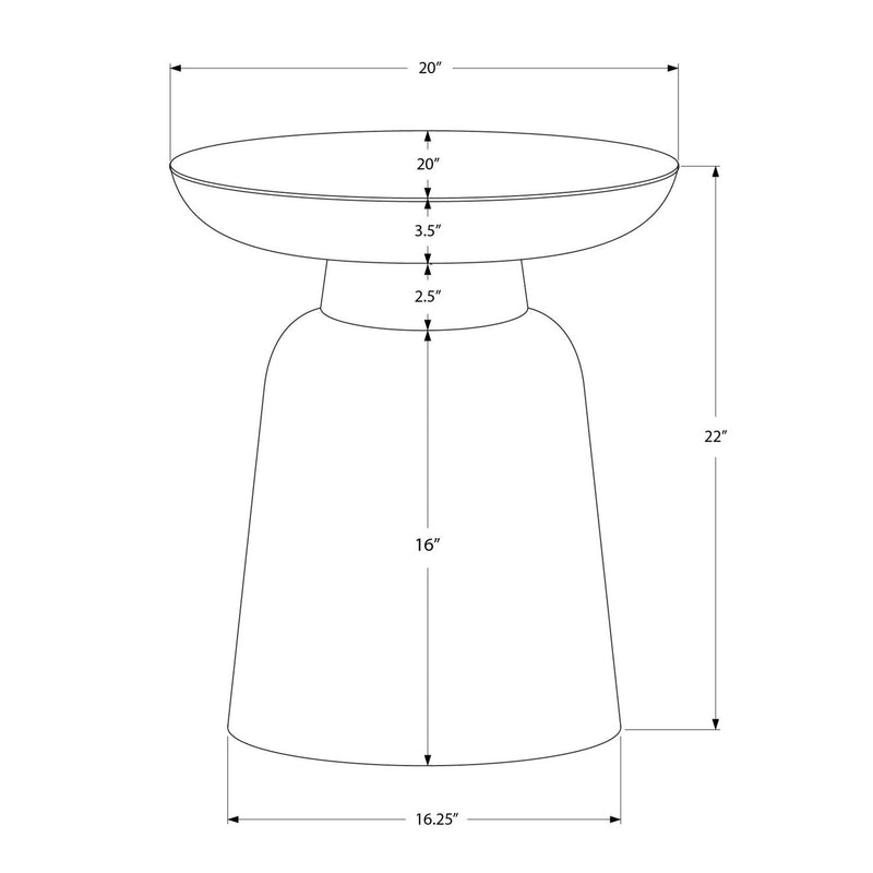 Drum Accent Side Table, Hammered Texture - R&R Furniture Gallery (Fountain Valley, CA)