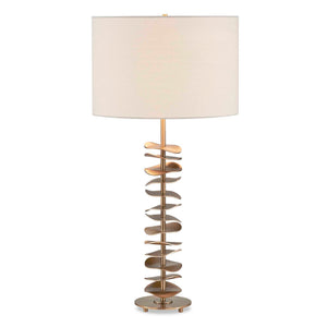 Akoa - Metal Disc Table Lamp - Brass,Gold