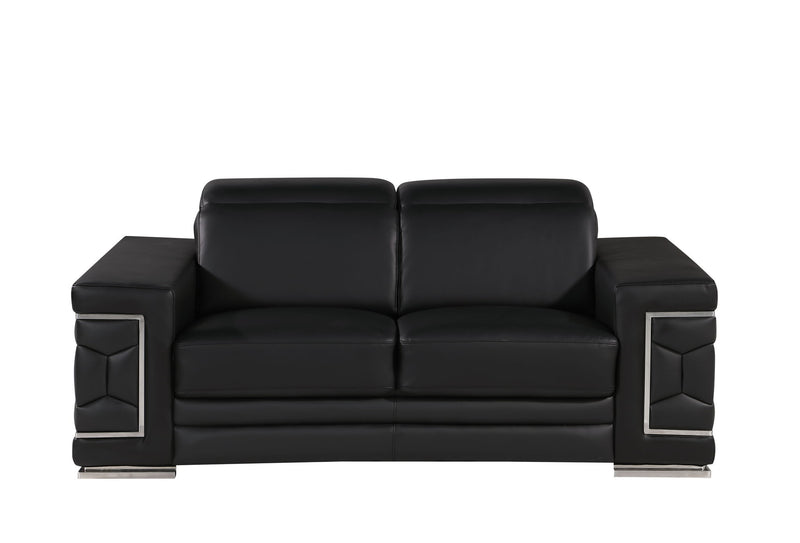 296 - Genuine Leather Loveseat - R&R Furniture Gallery (Fountain Valley, CA)