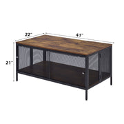 Winam - Coffee Table - Antique Oak & Black - R&R Furniture Gallery (Fountain Valley, CA)
