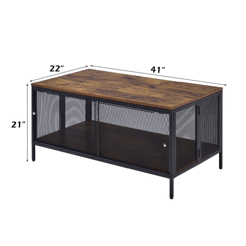 Winam - Coffee Table - Antique Oak & Black - R&R Furniture Gallery (Fountain Valley, CA)