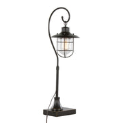 Landen contemporary task lamp set by Lumi Source with oil rubbed bronze finish and clear glass shades, ideal for modern home lighting.