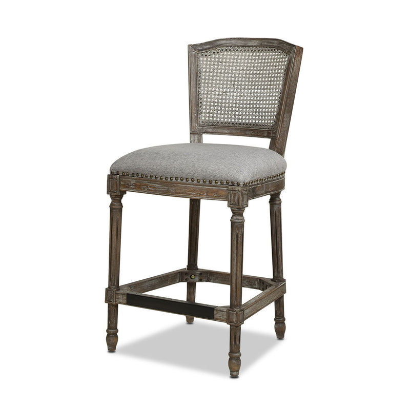 Triomphe - Rattan Wicker High Back Armless Counter Bar Stool - R&R Furniture Gallery (Fountain Valley, CA)