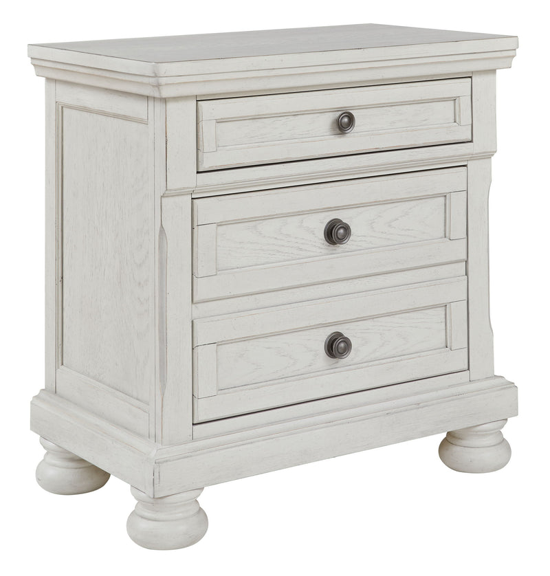 Robbinsdale - Two Drawer Night Stand - Antique White - R&R Furniture Gallery (Fountain Valley, CA)
