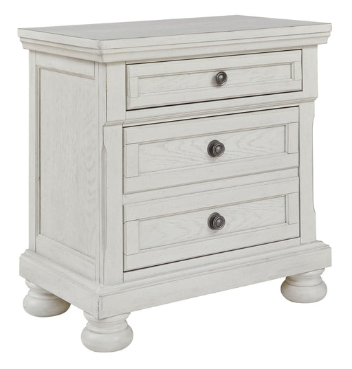 Robbinsdale - Two Drawer Night Stand - Antique White - R&R Furniture Gallery (Fountain Valley, CA)