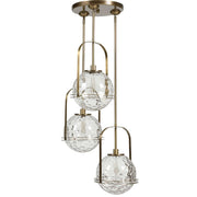 Uttermost Mimas 3-light gold cluster pendant light with sleek modern design and pendant arrangement.