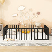 Metal Floor Bed Frame With Fence And Door - R&R Furniture Gallery (Fountain Valley, CA)