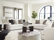 Signature Design by Ashley Karinne living room set includes a stationary chair and ottoman with plush upholstery and modern design.