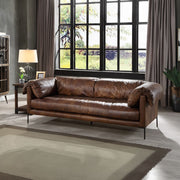 Jaron - Sofa - Mocha Top Grain Leather - R&R Furniture Gallery (Fountain Valley, CA)