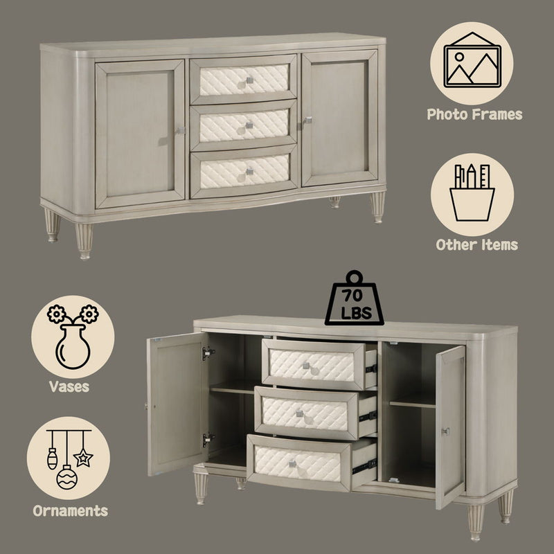 Kasa - Server - Champagne - R&R Furniture Gallery (Fountain Valley, CA)