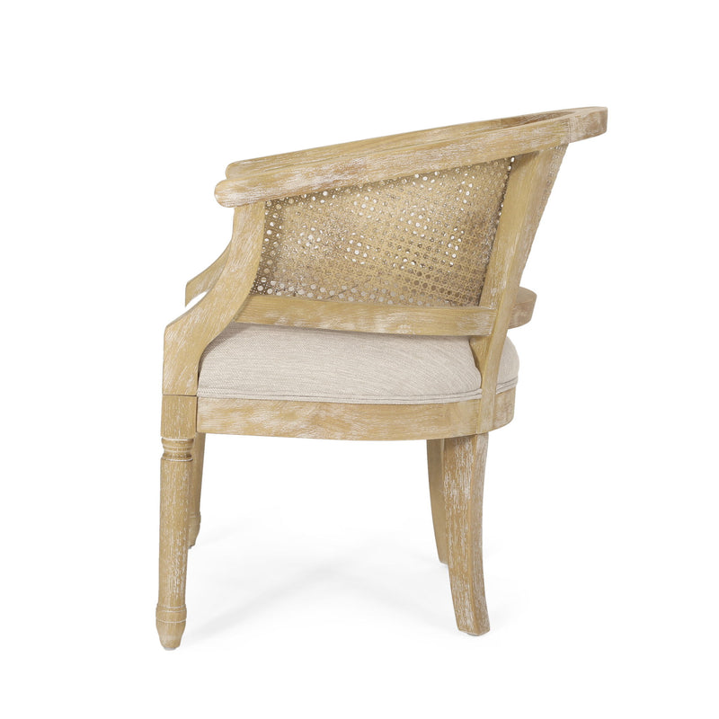 Curved Backrest Accent Chair - R&R Furniture Gallery (Fountain Valley, CA)
